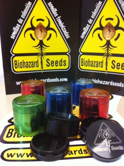 Comprar Grinder Biohazard Seeds 38 mm 4 partes tamiz barato
