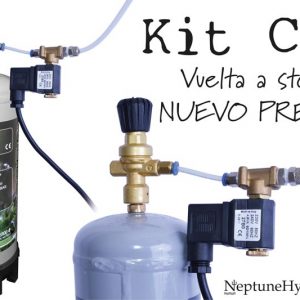 Kit CO2 con bombona desechable 1 kg (bombona, eletroválvula y llave)
