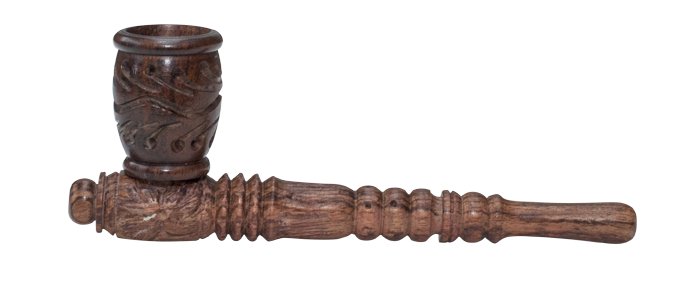Pipa de Madera de palo de rosa de Grabada 12,7 cm con Tiro Cazoleta Barril