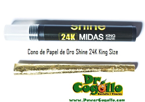 Cono de Papel de Oro Shine 24K King Size
