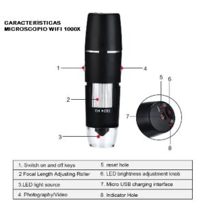 MICROSCOPIO DIGITAL WIFI PARA MÓVIL Y TABLET