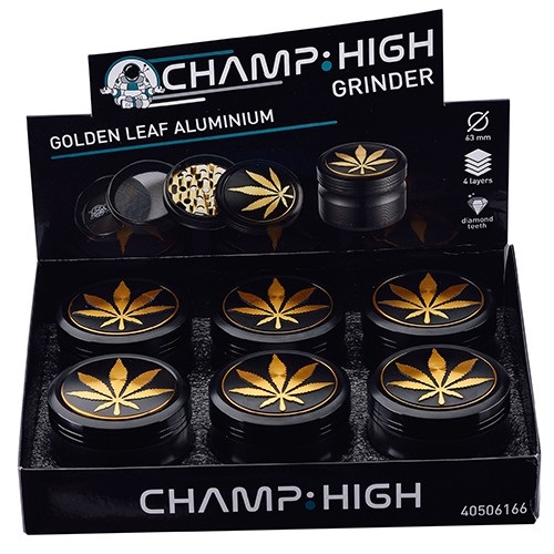 GRINDER HOJA DORADA 63mm 4 PARTES CHAMP HIGH