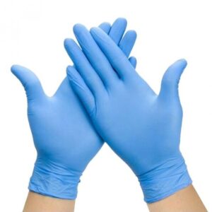 GUANTES NITRILO AZULES TALLA L (10und)